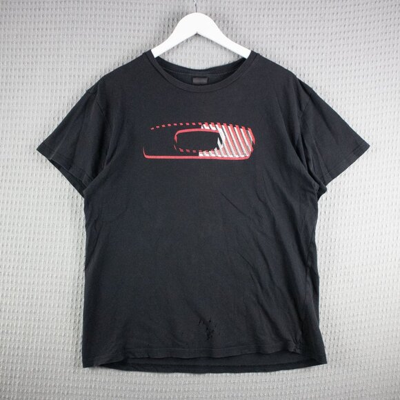 Oakley Distressed Logo Red Tee Mens - Picture 1 of 8